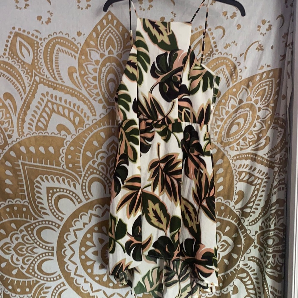 Size 1-2 bamboo party dress, open back strings